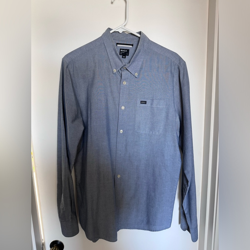 RVCA | Button Down Shirt | Casual | Blue | L